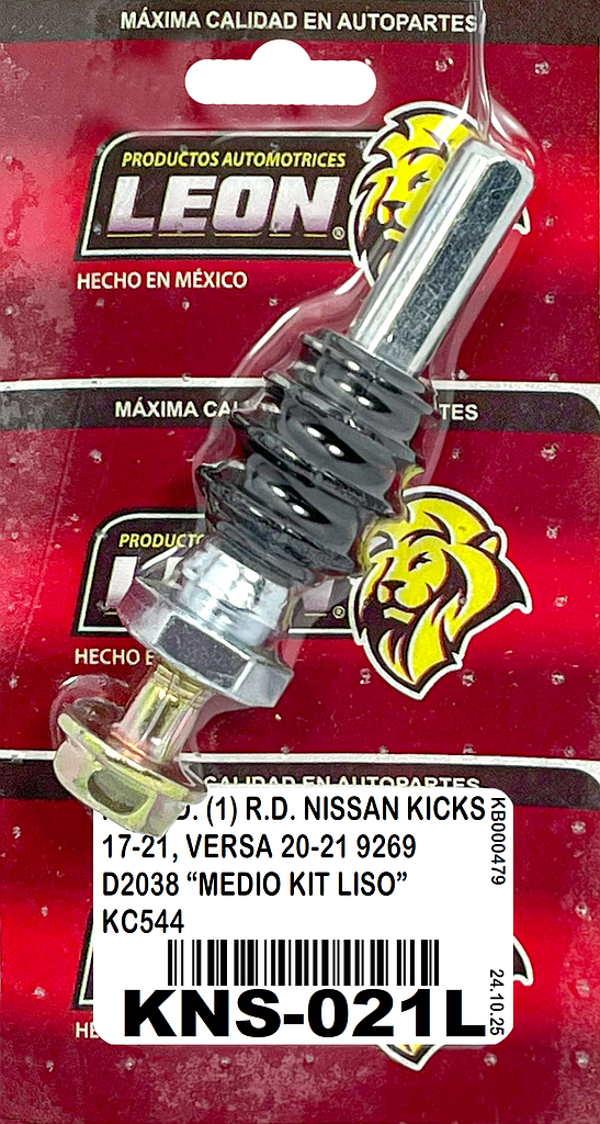 KIT F.D. (1) R.D. NISSAN KICKS 17-21, VERSA 20-21 9269 D2038 “MEDIO KIT LISO” KC544