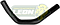 MANGUERA CALEFACCION NISSAN TSURU II L4 1.6L 87-91 (TUBO A MOTOR) (92411Y02G0, 98411Y02G0) Ø: 16 mm, L: 100x240 mm, LONGITUD: 350 mm