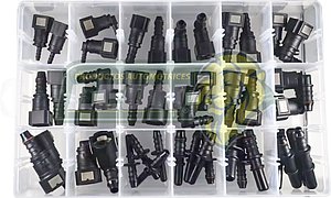 CONECTOR FILTRO GASOLINA UNIVERSAL VARIOS MODELOS (120-600) KIT c/18 MEDIDAS