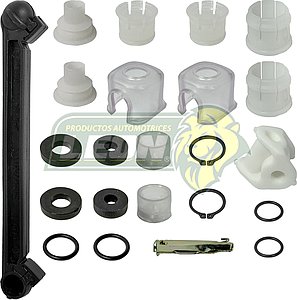 REPUESTO PALANCA Y MAROMA VEL. G.M. AVEO 1.6L 09-18, TORNADO 1.6L 06-11, OPTRA 1.6L 04-14, CORSA 1.8L 06-08 PONTIAC G3 “C/HUESO DE PLASTICO” (94580711) (23 pzas.)