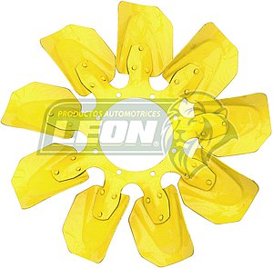 VENTILADOR ALUMINIO G.M. BLAZER, S10, MAZDA, FORD RANGER 98Æ 9 ASPAS (L)