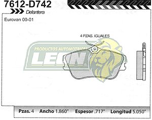 BALATA F.D. VW EUROVAN 00-01
