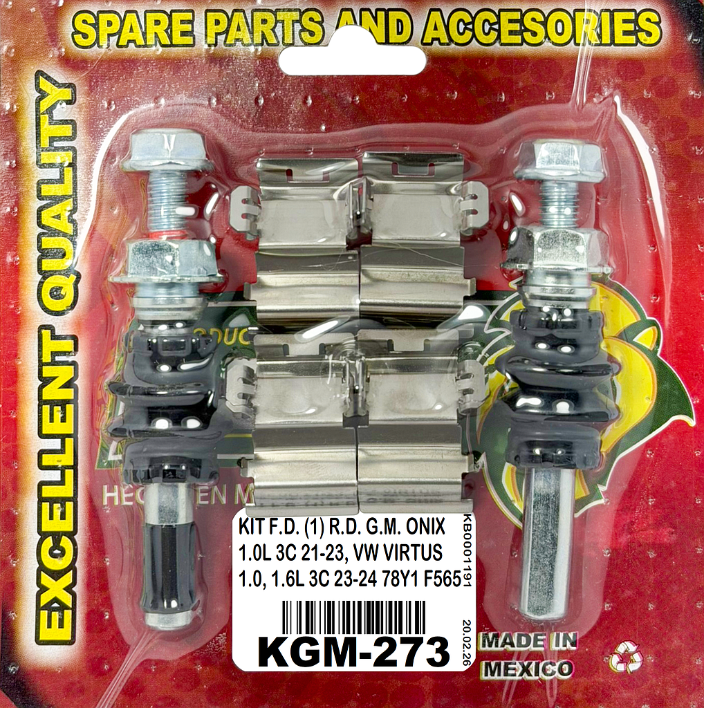 KIT F.D. (1) R.D. G.M. ONIX 1.0L 3C 21-23, VW VIRTUS 1.0, 1.6L 3C 23-24 78Y1 F565