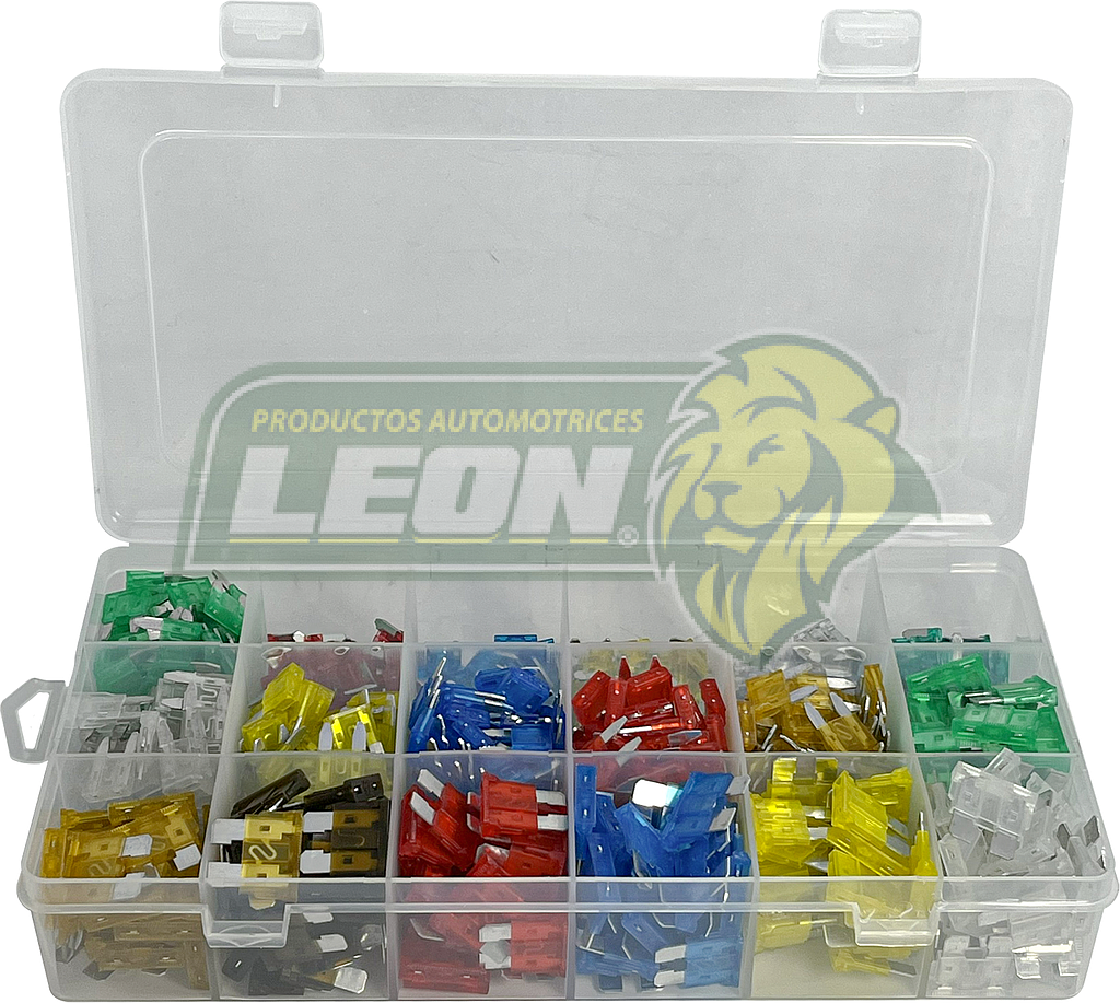 ESTUCHE DE FUSIBLES TIPO CLAVIJA, NORMAL 5, 7.5, 10, 15, 20, 25, 30 // MINI 5, 10, 15, 20, 25, 30 // MICRO 10, 15, 20, 25, 30 (600 pzas)