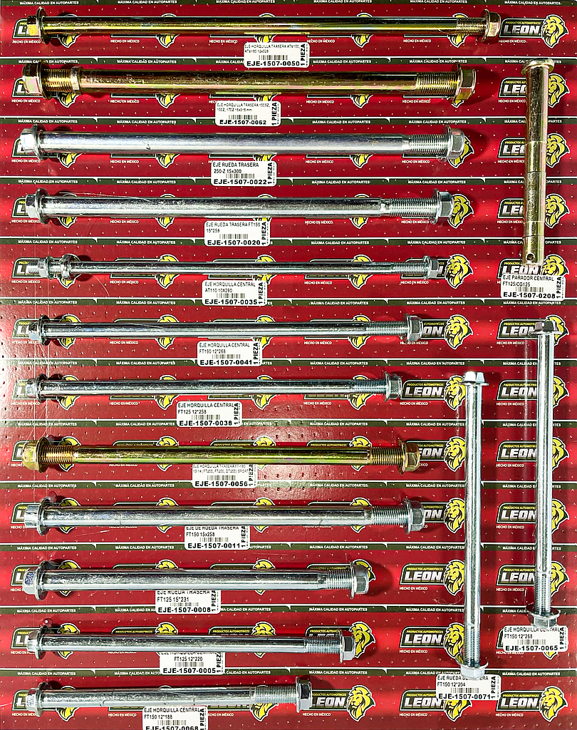 MUESTRARIO DE EJES DE MOTOS