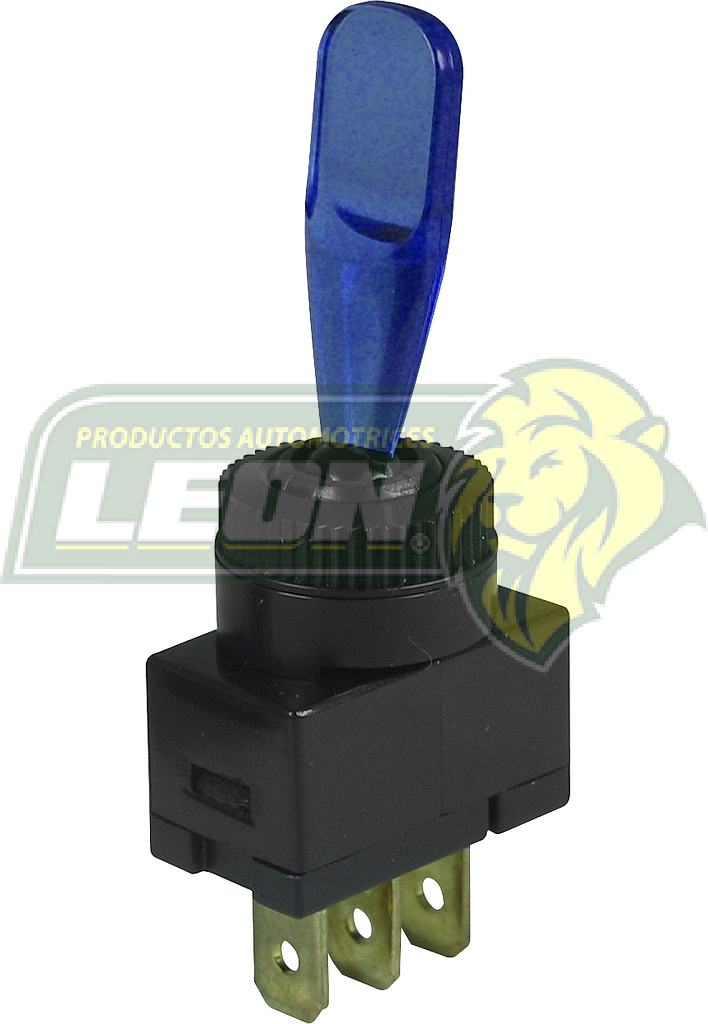 SWITCH UN PASO PALANCA C/LUZ AZUL = 60018