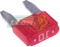 FUSIBLE DE CLAVIJA MINI 10 AMP. ROJO (MINIMO 200 PZA)