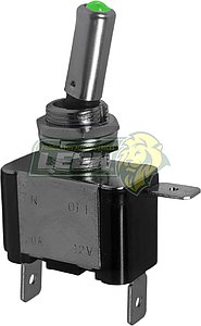 SWITCH 1 PASO CON LUZ DE LED "VERDE"