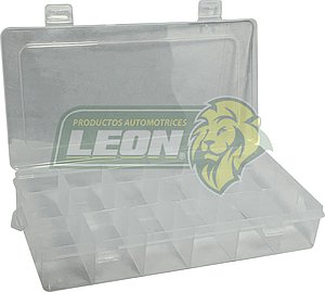 ESTUCHE DE PLASTICO 12x23x4.3 cm (CON 18 ESPACIOS)