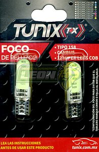 FOCO PELLIZCO 158 12V 12 HIPERD LEDS COB CANBUS AZUL ICE (JGO. c/2 pz.) TUNIX