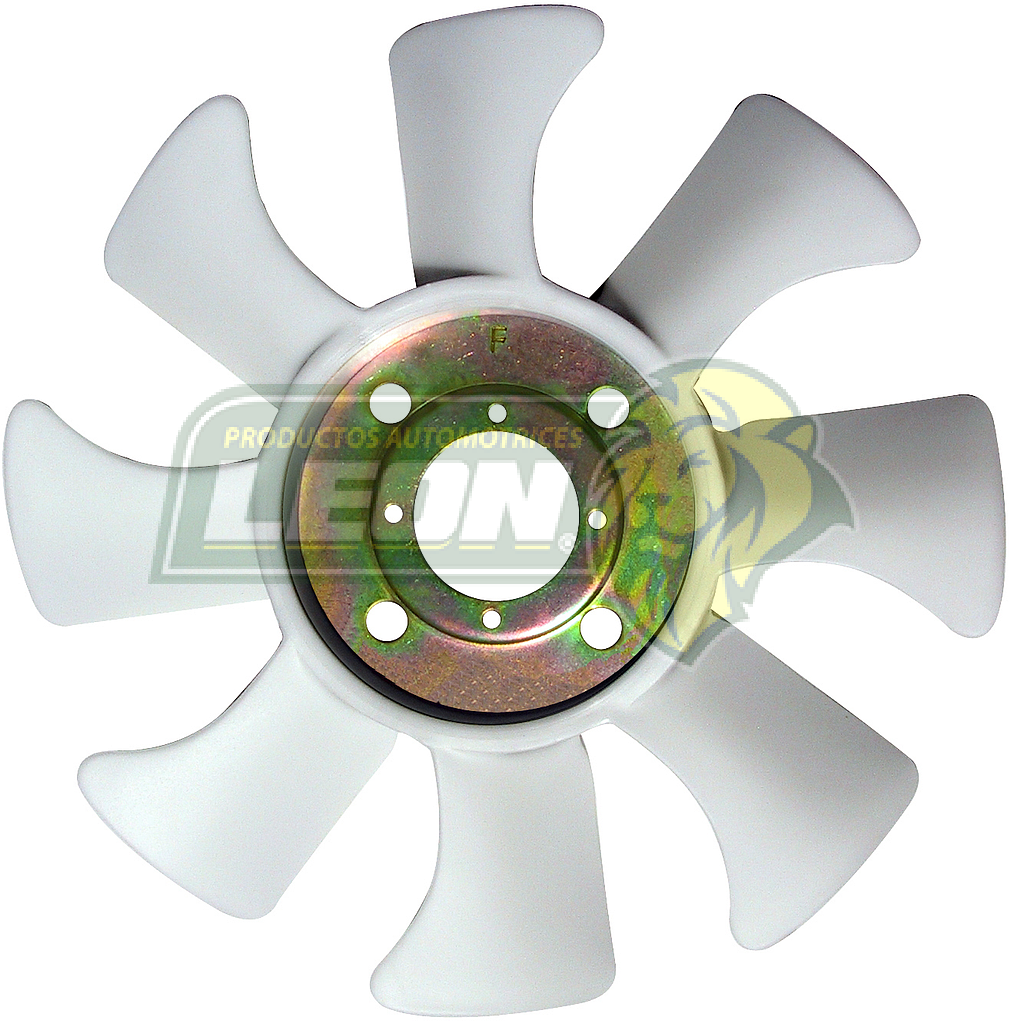 VENTILADOR PLASTICO FORD PK-UP, RANGER 2.9L. 6 Cil. 86-02 HO774A 8 ASPAS 8 HOYOS CENTRO DE METAL ØI: 6.7 cm, ØE: 39.7 cm