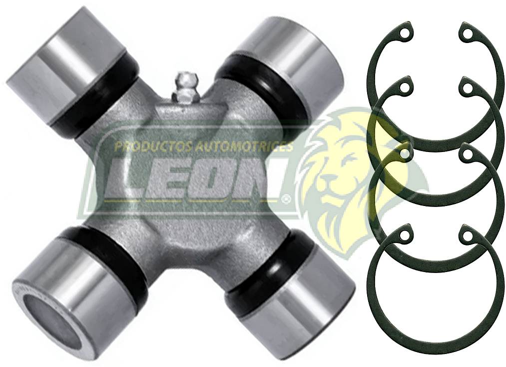CRUCETA CARDAN UNIVERSAL CHRYSLER 6, 8C. 60-83, FORD 8C. 65-84, DODGE 2WD 82-95, JEEP 55-88, Ø: 1.063”-1.064" LADOS IGUALES C/SEGUROS (5-153X, 5-200, 1-0153, J5-121, 1001, 1004)