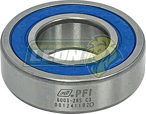BALERO 6003 2RS ARMADURA DE MARCHA SERIE 28MT LADO FLECHA, SELLO, HULE 17x35x10 mm (6-103-4)