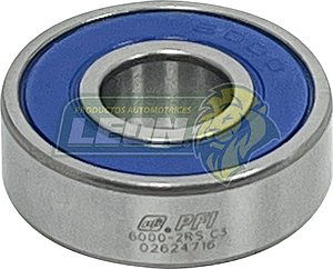 BALERO 6000 2RS ALTERNADOR DELCO SERIES CS130, CS121, 105 AMPS, LADO COLECTOR DELGADO, SELLO Y HULE 10x26x8 mm (6-100-4)