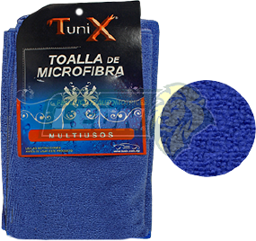 TOALLA DE MICROFIBRA 40X40 cm AZUL TUNIX