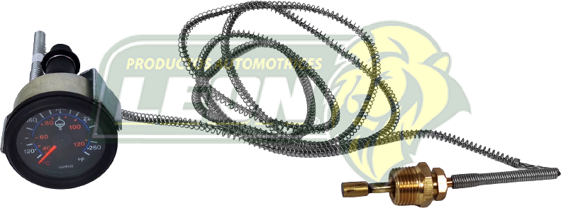 MARCADOR DE TEMPERATURA FISICO 52 mm 72” 12V 40°c A 130°c BISEL NEGRO (VEETHREE, M00527, 11622)