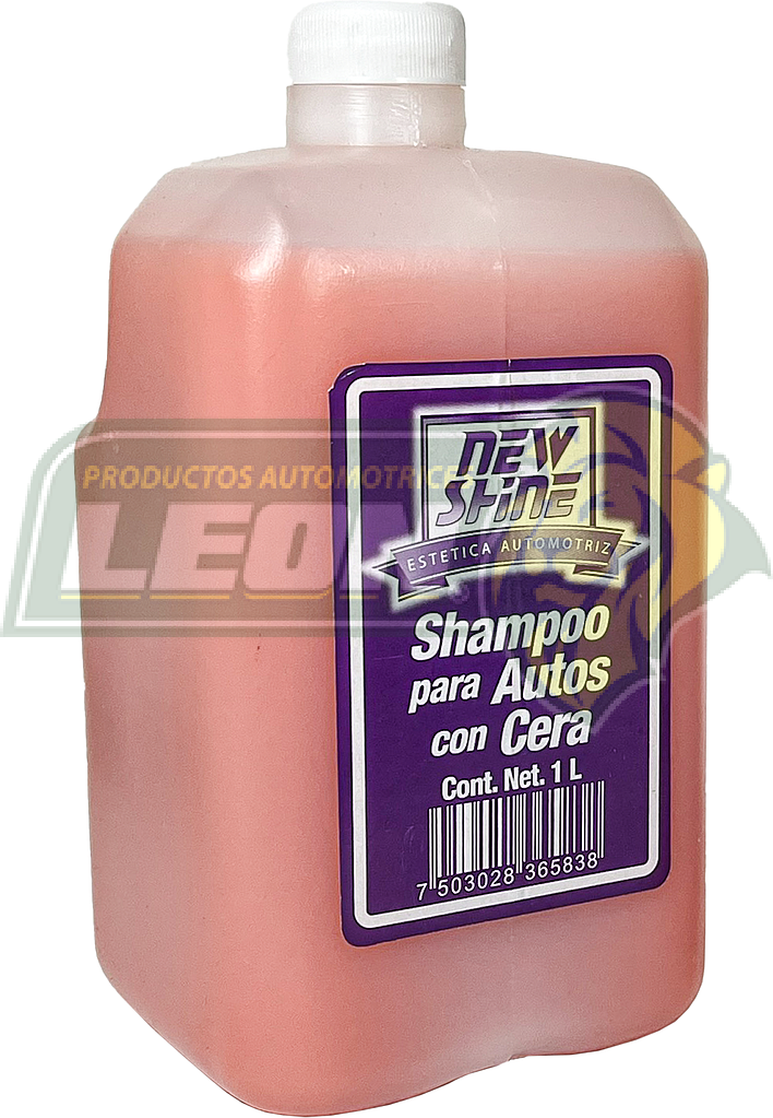 SHAMPOO PARA AUTOS ROSA CON CERA 1 LT. NEW SHINE