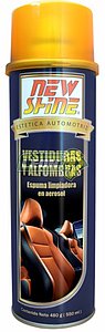 LIMPIADOR DE VESTIDURAS Y ALFOMBRAS SPRAY  NEW SHINE (480 gr. / 550 ml.)