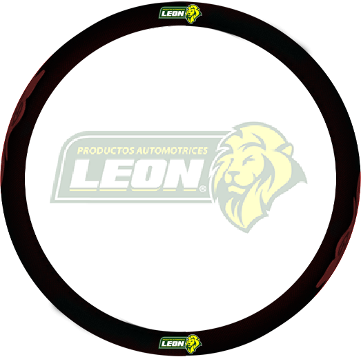 FUNDA P/VOLANTE VINIL NEGRO C/REFLEJANTE OLAS ROJO UNIVERSAL