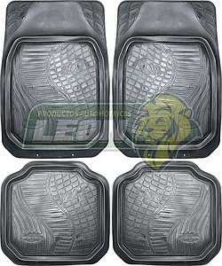 TAPETE HULE GRUESO ROADWAY NEGRO UNIVERSALES JUMBO (JGO. c/4 pz.)