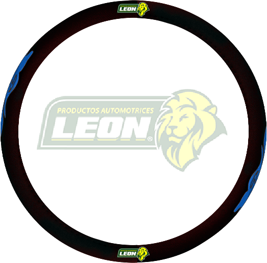 FUNDA P/VOLANTE VINIL NEGRO C/REFLEJANTE OLAS AZUL UNIVERSAL