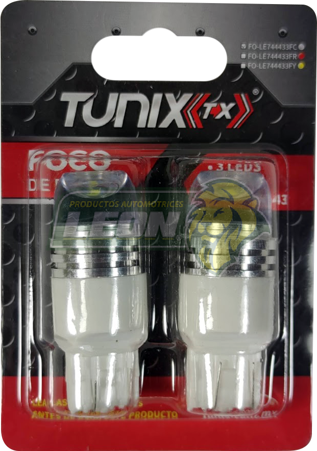 FOCOS DE PELLIZCO 7443, 3LED, CON CAPUCHA Y FUNCION DE FLASH, BLANCO (PAR)