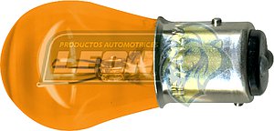 FOCO 2 POLOS PATA DISPAREJA BOMBILLA GRANDE AMBAR (DM-007A, 36005C, FO-M1034Y, S25 BAY15D)