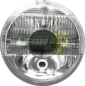 UNIDAD HUECA REDONDA 7” VW SEDAN 1600 (DE 3 FOCOS, C/CARCAZA Y LUPA) BLANCA (JGO. c/2 pz.)
