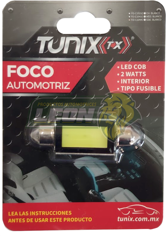 FOCO T/FUSIBLE GRANDE 41 mm LED BLANCO 2W