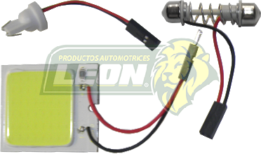 FOCO T/FUSIBLE AJUSTABLE 48 LEDS COB 4x3.5 cm BLANCO C/ADAPTADORES (JGO.) TUNIX