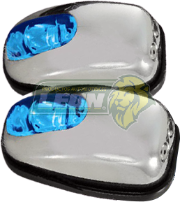 CHISGUETERO CROMADO C/LUZ LED AZUL (JGO. c/2 pz.)