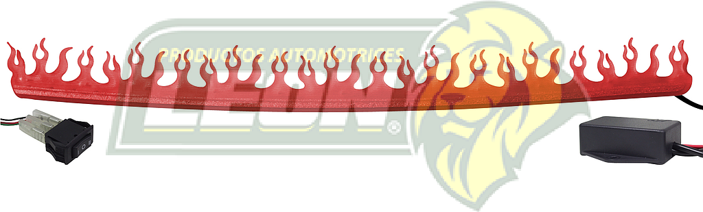 LUZ TIPO FLAMA ROJA DE PLASTICO 72CM.