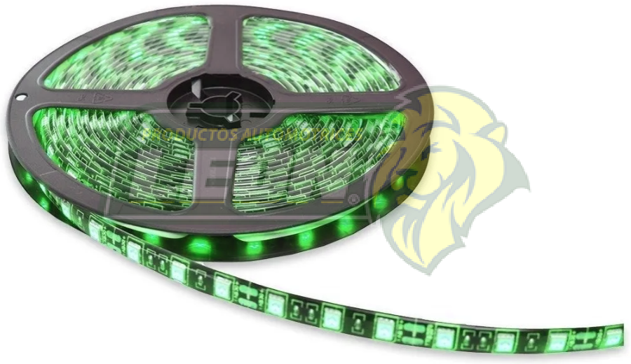 ROLLO HIPERLEDS (300 LEDS 5050 VERDES) 5 mts. RECORTABLE (5M-GRN)
