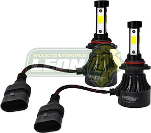 FOCO LED 9005 ALTA Y BAJA SISTEMA COMPLETO 4 CARAS LED (JGO. c/2 pz.)