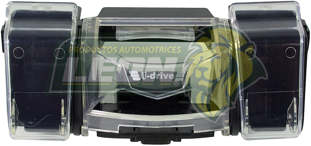 PORTA VASO NEGRO C/TRANSPARENTE C/2 COMPARTIMENTOS