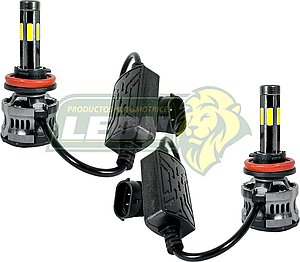 FOCO LED H11 ALTA Y BAJA SISTEMA COMPLETO 6 CARAS 2800 LM (JGO. c/2 pz.) TUNIX