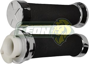 PUÑOS MOTO 125CC/150CC P/ NEGROS C/TAPA CROMADA