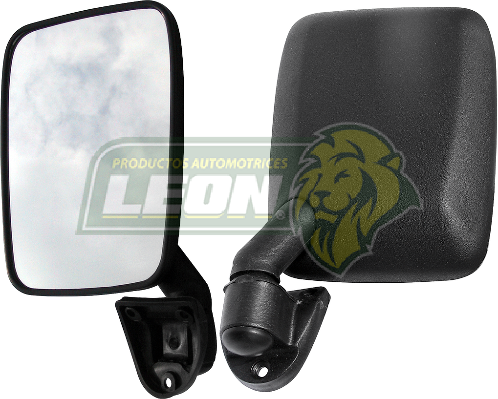 ESPEJO COMBI 1800 NEGRO PLAST. IZQ.CHINO (688-100-I-N)