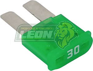 FUSIBLE CLAVIJA MICRO VERDE 30 AMP. PATAS LARGAS,2 TERMINALES MCA. LITTELFUSE