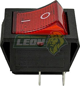 SWITCH TECLA SEMI CUADRADA GRANDE 2.5x3 cm "ROJO"