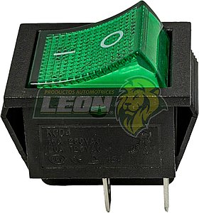 SWITCH TECLA SEMI CUADRADA GRANDE 2.5x3 cm "VERDE"