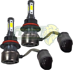 FOCO HID LED 9007 30W ALTA Y BAJA SISTEMA COMPLETO 4 CARAS (JGO c/2 pz)
