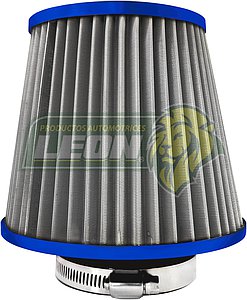 FILTRO AIRE ALTO FLUJO UNIVERSAL C/MALLA ACERO INOX. AZUL (1115)