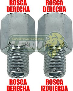 TORNILLO P/ESPEJO MOTOS ROSCA R-R Y R-L M10 (JGO. c/2 pzas.)