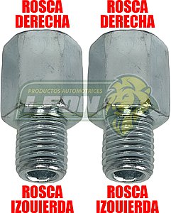 TORNILLO P/ESPEJO MOTOS ROSCA R-L Y R-L M10 (JGO. c/2 pzas.)