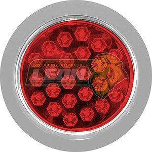 PLAFON REDONDO LEDS UNIVERSAL 24 LEDS ROJO Ø:4” 10.5 cm