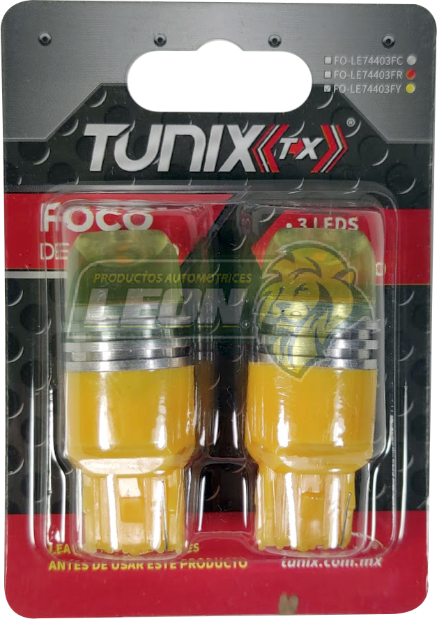 FOCOS DE PELLIZCO 7440, 3LED, CON CAPUCHA Y FUNCION DE FLASH, AMARILLO (PAR)