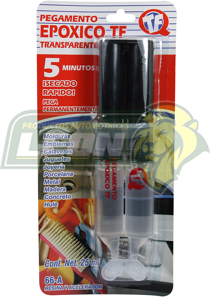 PEGAMENTO EPOXICO TRANSPARENTE JERINGA 25 ml