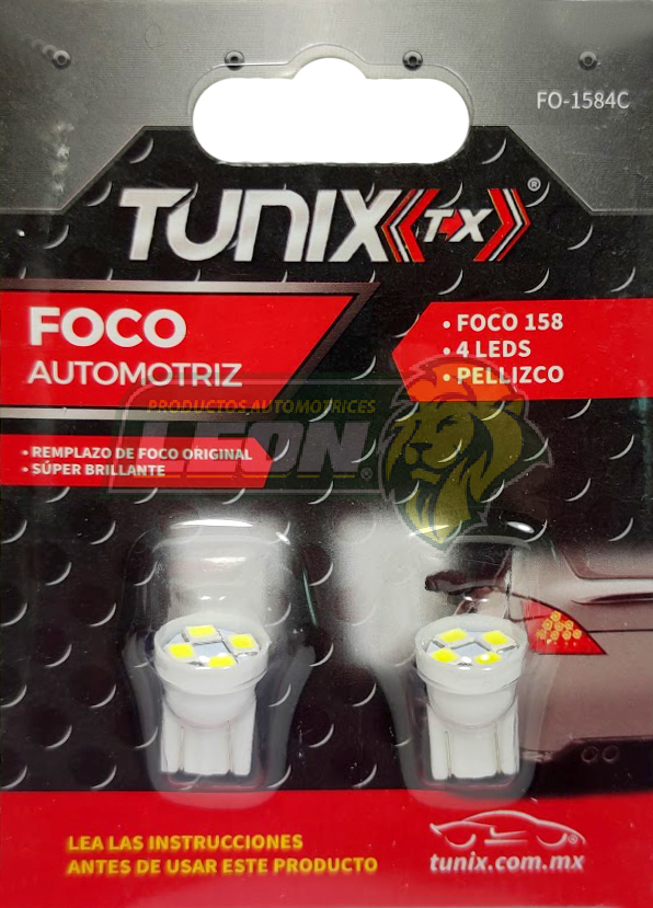 FOCO 158 DE PELLIZCO 4 LEDS BLANCOS (JGO. c/2 pz.)