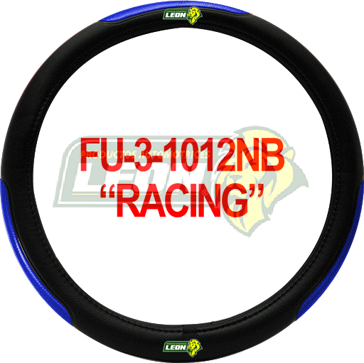 FUNDA P/VOLANTE VINIL NEGRA RACING C/REFLEJANTE AZUL UNIVERSAL
